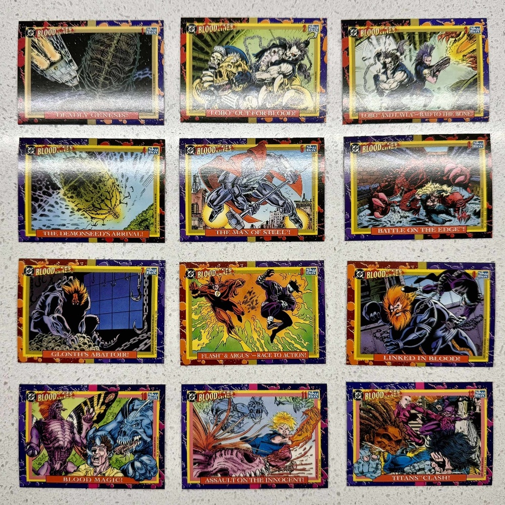 DC COMICS BLOODLINES (1993) COMPLETE TRADING CARD SET